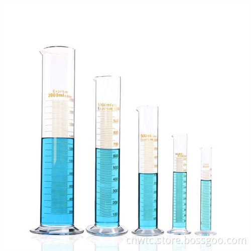 Glass Measuring Cylinder: Borosilicate Glass with Spout - Accurate Liquid Measurement Tool